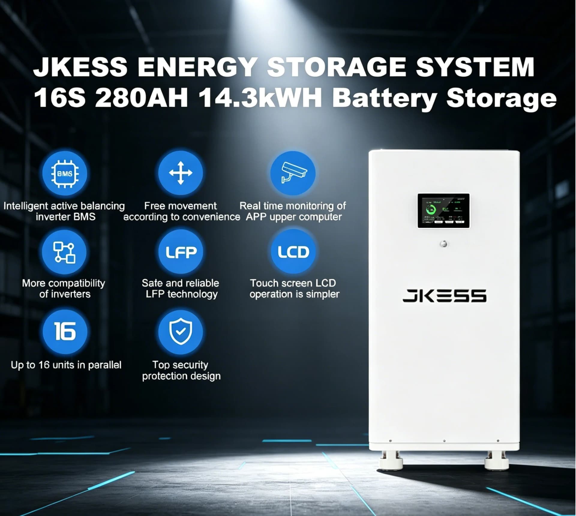 JKESS Batteriegehäuse-Bausatz mit Rollen, Detailansicht 6